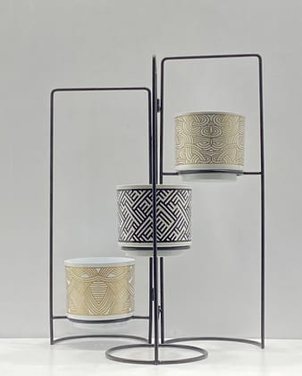 Set of 3 Planter with Stand ( 20 Inches )