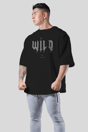 India X Wild Verve Oversized T-shirt-S / Black