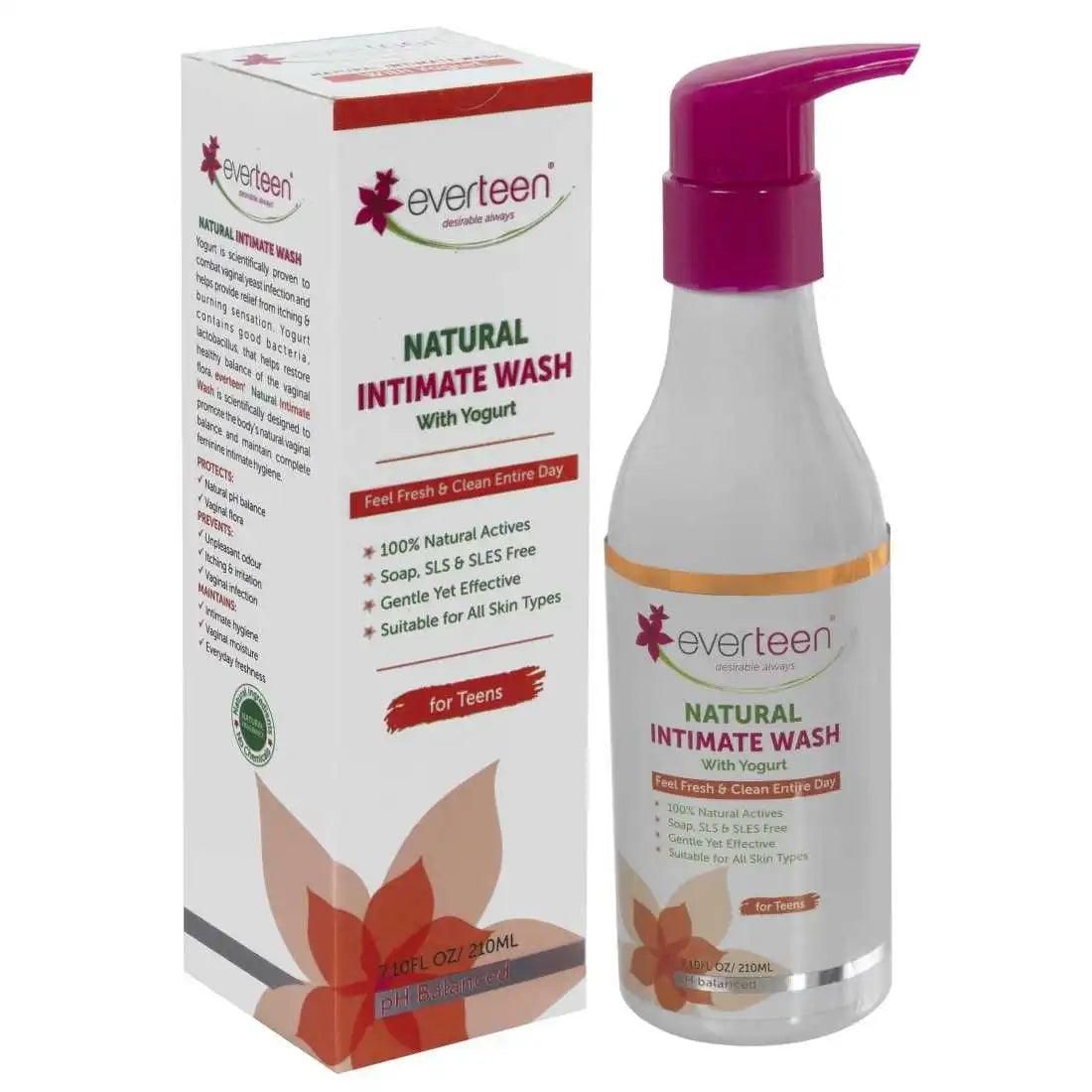 everteen Yogurt Intimate Wash for Teens - Natural Feminine Intimate Hygiene-210ml / 1 Pack
