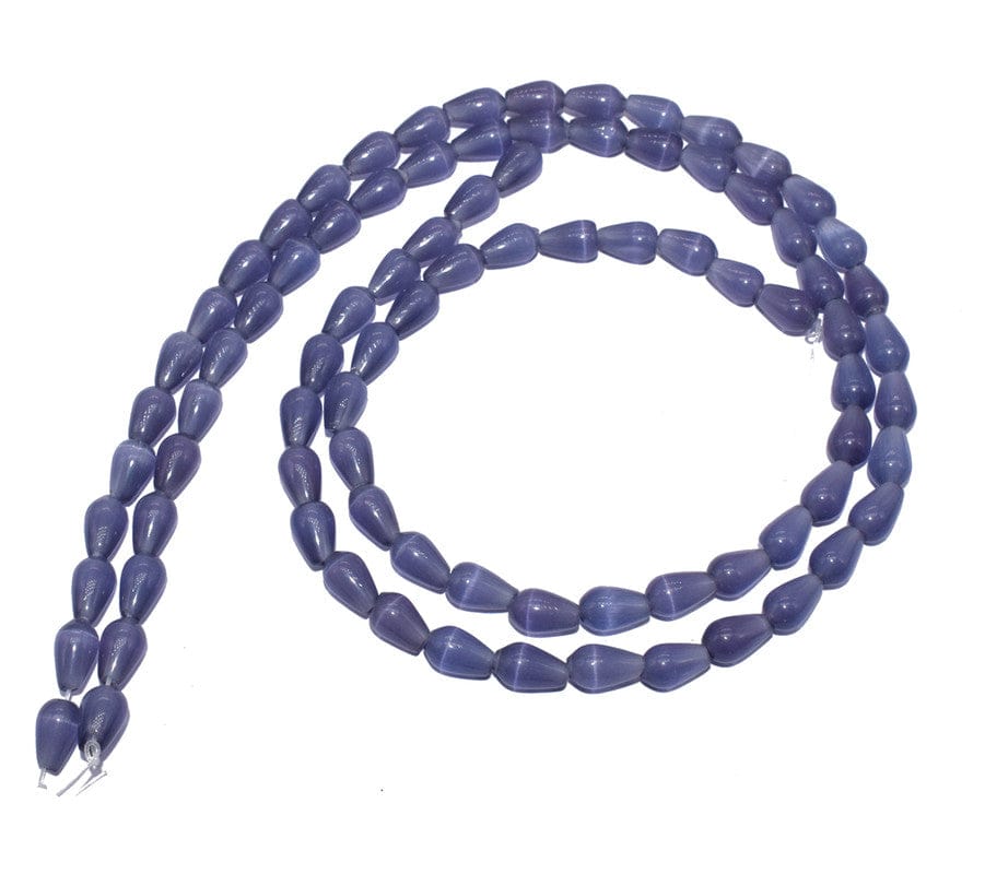 Monalisa (Cats Eye) Natural Stone Beads for Making Jewelry , MLSB-042-43 Pcs / 10X6 MM