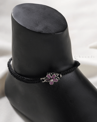 Threaded Silver Anklets CHA049 (Single)
