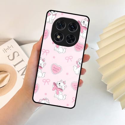 Cute Kitty Bliss Glass Case Cover For Redmi/Xiaomi-Redmi Note 14 Pro 5G