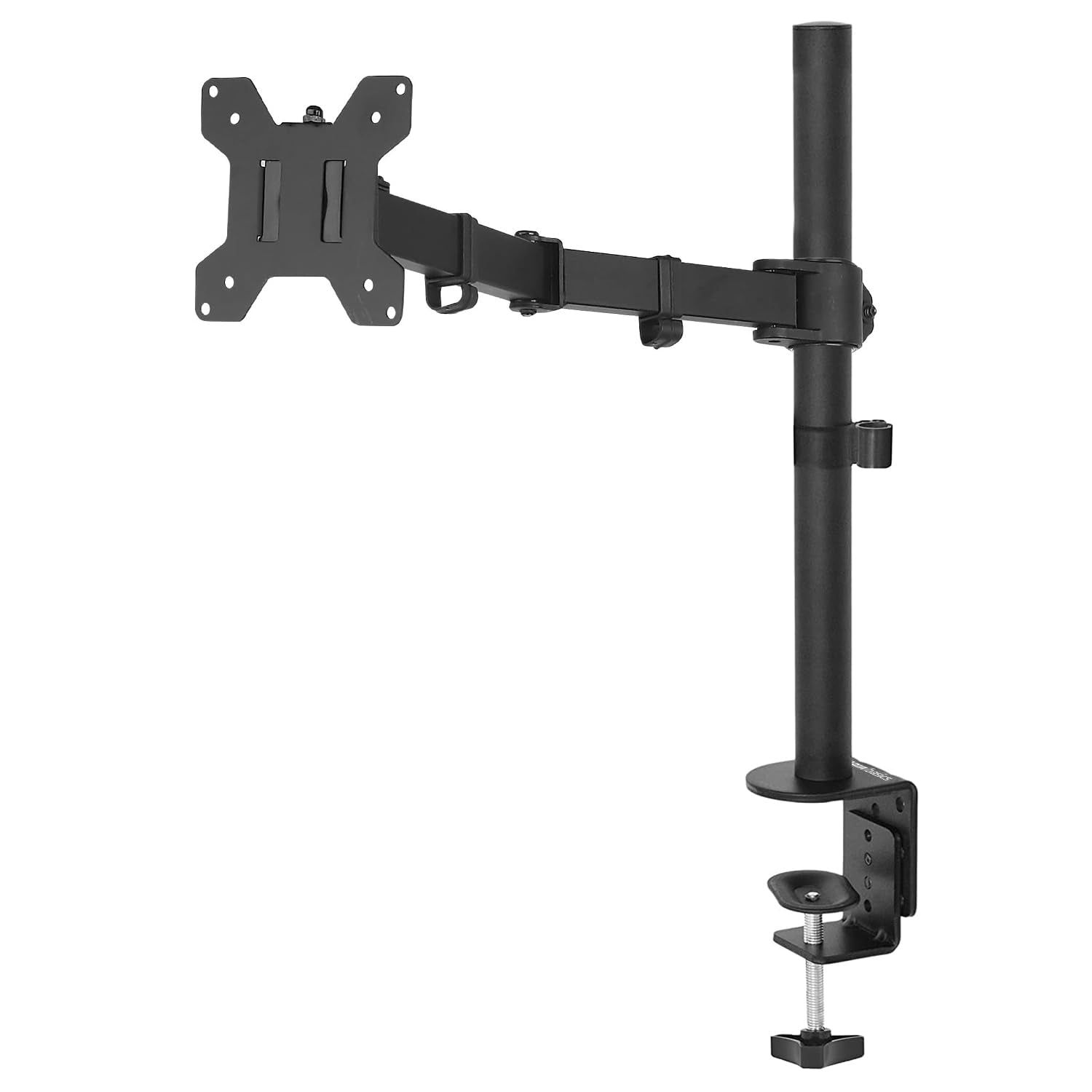 Hi-Lite Essentials Table Monitor Stand, Height Adjustable Arm Mountor Size 18" - 27"- Steel