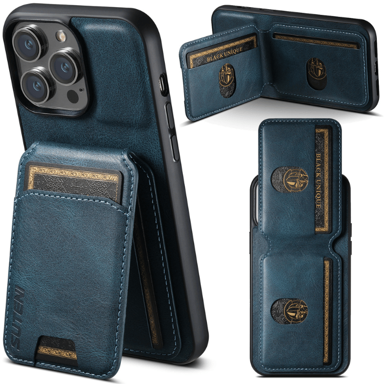 Rush - Premium iPhone Leather Case with Wallet-Blueish / iPhone 13 Pro Max