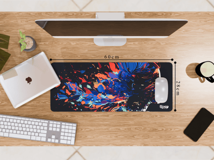 "Splash Aesthetic" Gaming Mousepad – Elevate Your Gaming Experience-Medium (28CM X 60CM)