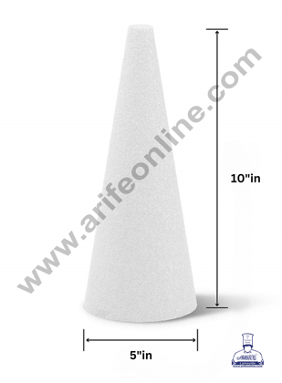 5 Inch Cone Cake Dummy - Dia 5" x H 10"(1 pc)- CAKE DECOR™