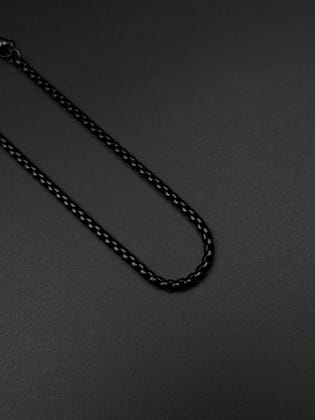 Black Round Chain for Men