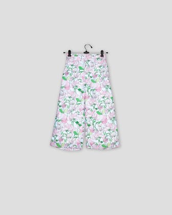 Floral Printed Regular Fit Flared Trouser For Girls-1 Year / Arctic Blue / KBT005-DPLZ00330-2-PLCR0005-2-NIL-NIL-THY01-FS0002-ZPH003-NIL-NIL-NIL-NIL