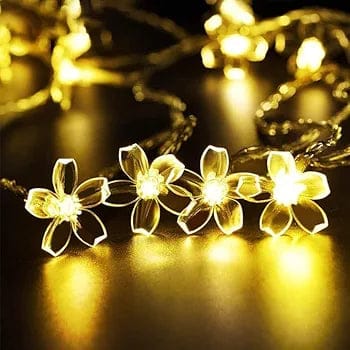 Flower Fairy String Lights, Led Christmas Lights for Diwali Home Decoration (Warm White)