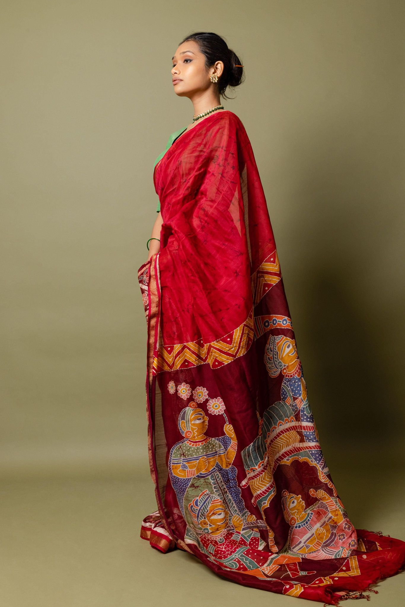 Batik Maheswari saree - Narmada- Dulhan