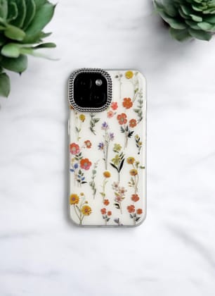 Elegant Floral iPhone Case with Colorful Wildflowers Pattern