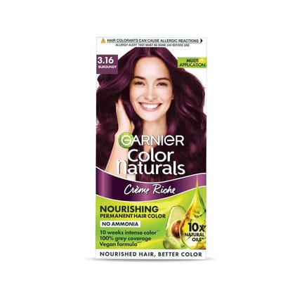 GARNIER BOX HAIR COLOUR NHC 3.16 BURGUNDY