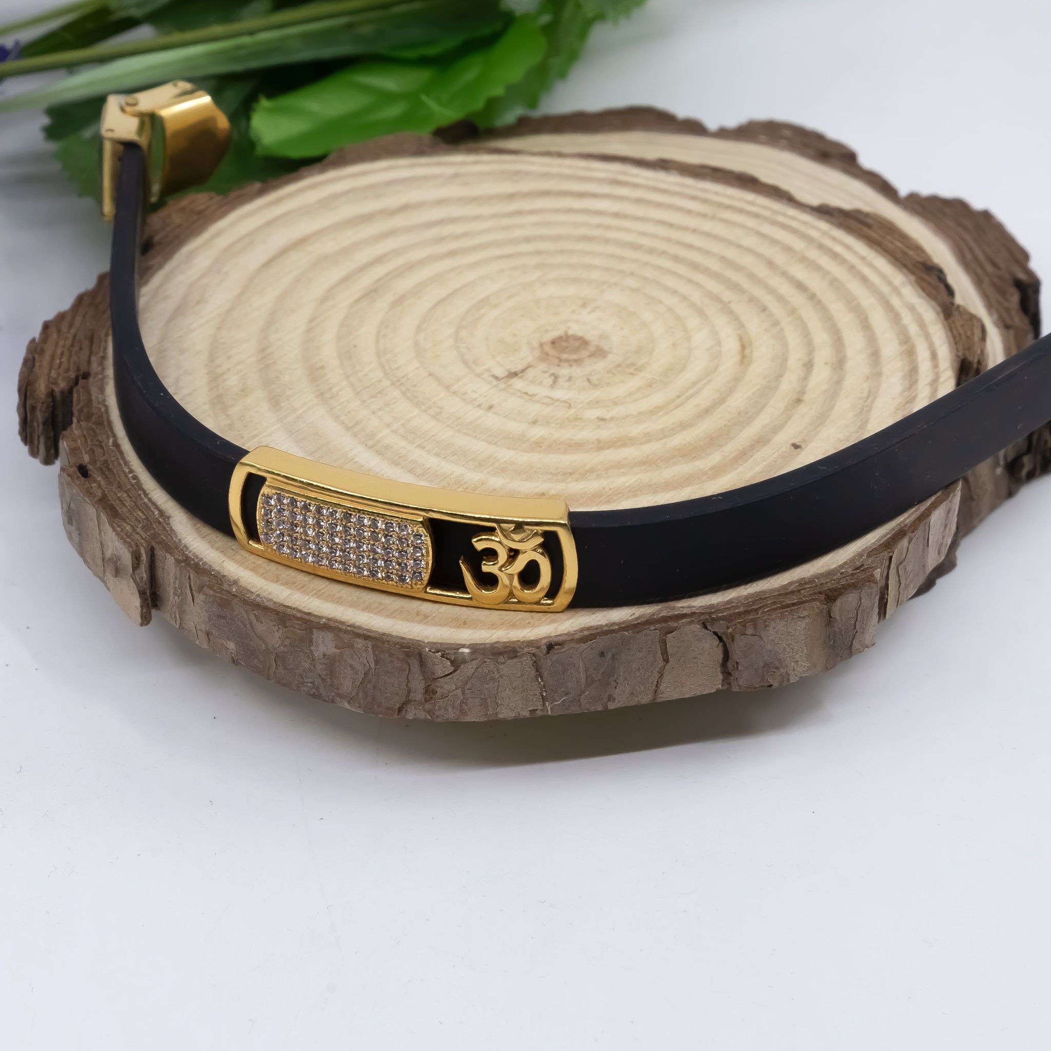 OM WITH DIAMOND GORGEOUS DESIGN UNISEX SILICONE BRACELET