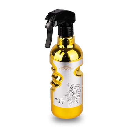 DAYANIDHI 500ML Spray Water Bottle Ultra-Fine Mist Spray Water Gun Hairdressing Sprayer Styling Tools for Styling Salon Hair Barber Skin Care Bottle Mist Bottle Pressure Pump Flowers (Gold, Pack of 1)