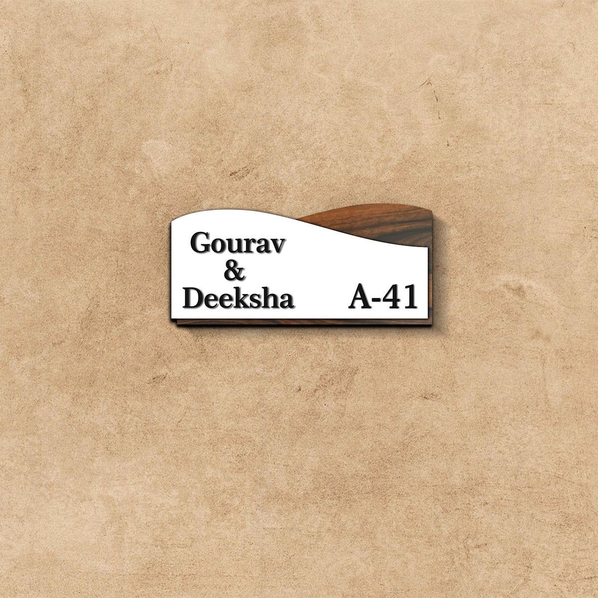 Customised 3D Wooden Acrylic Name Plate