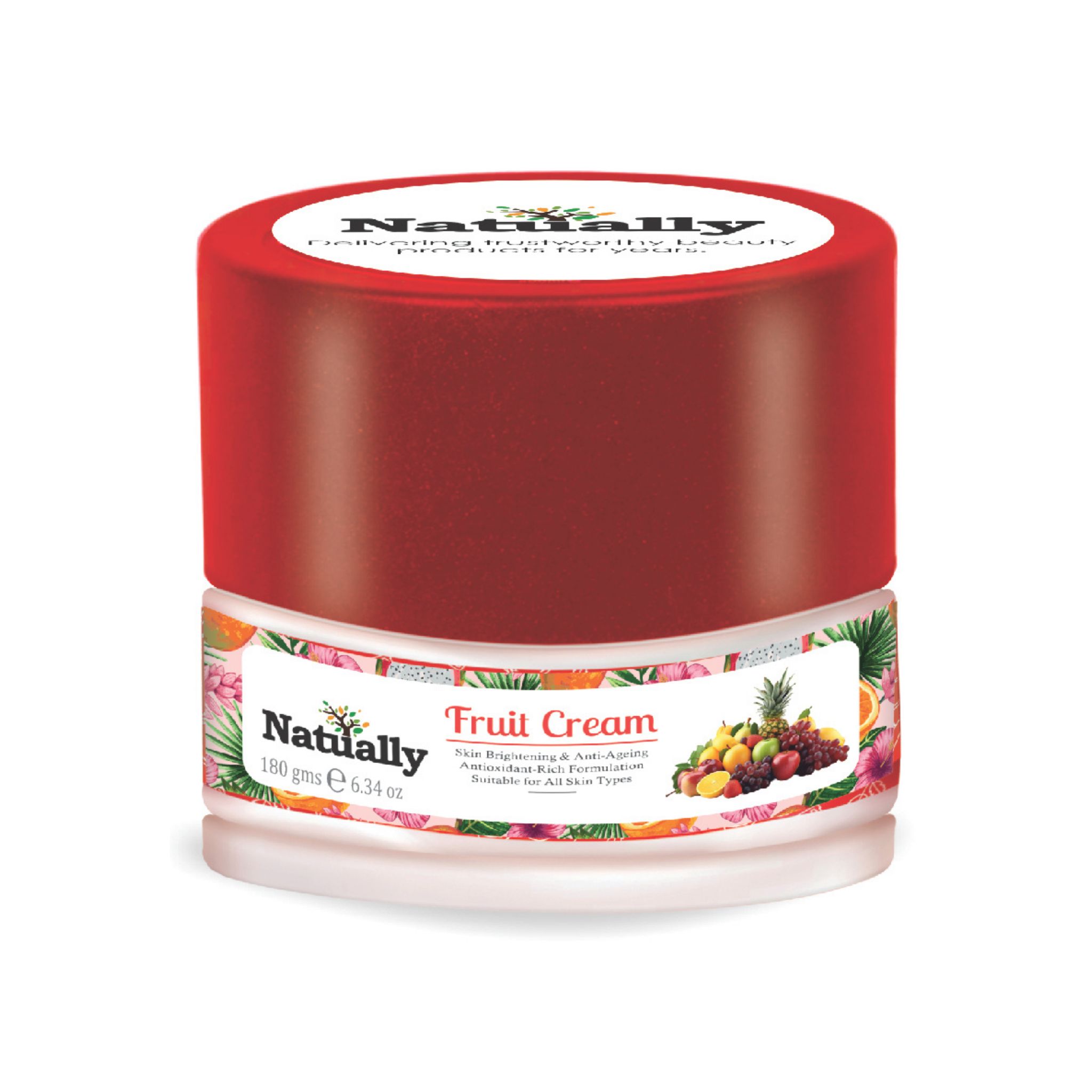 Natually Fruit Cream | Skin Brightening & Anti-Ageing | 180g