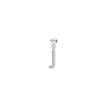 Letter "J" bead charm-Bead Charm only ( without chain )