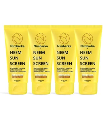 Nimbarka Sunscreen Cream For All Skin Type ( Pack of 4 )