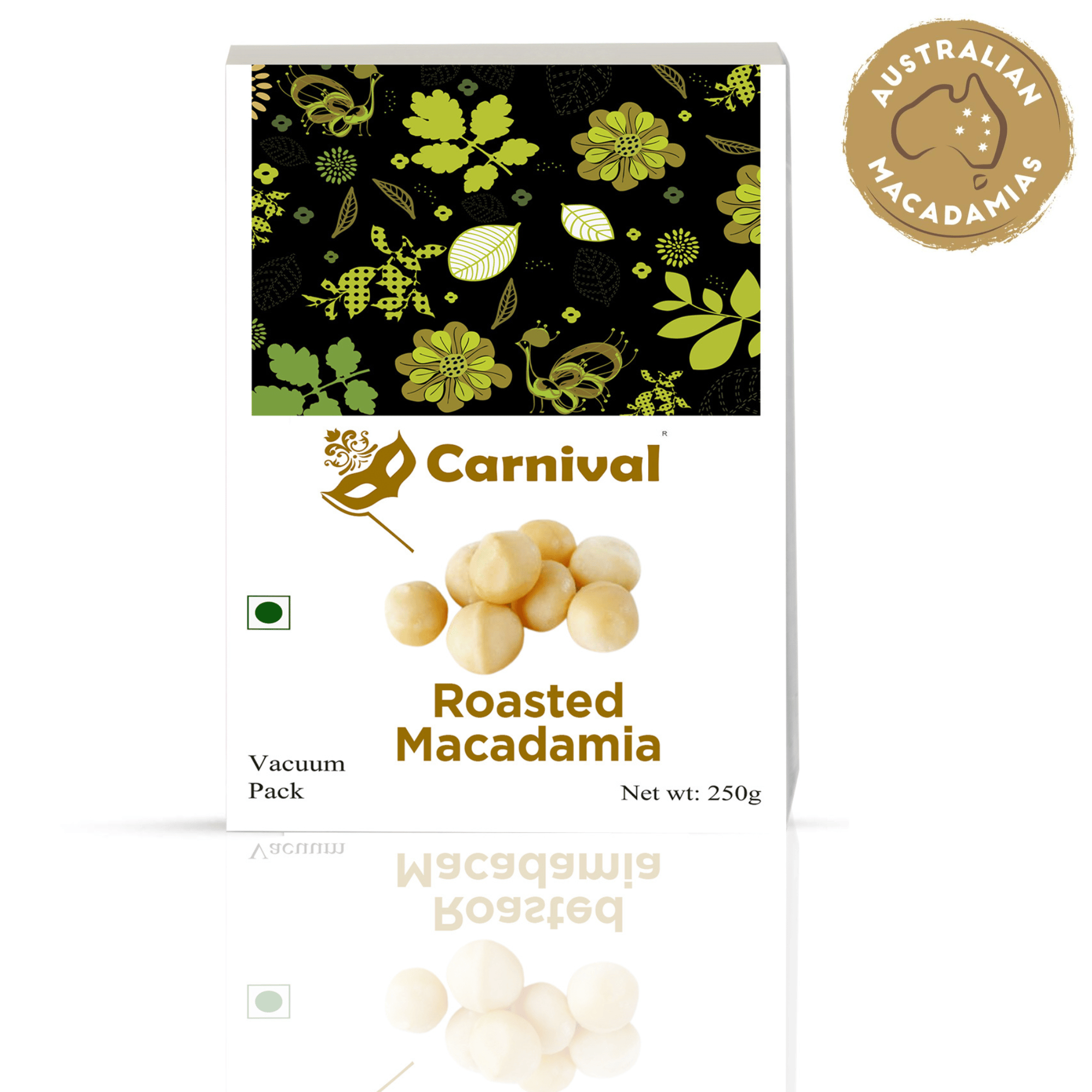 Carnival Roasted Macadamia Nuts 250g | Exotic Nuts | Vegan | Gluten Free | Perfect for guilt free snacking | All Natural |