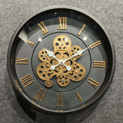 Royal Metal Gear Mechanical Clock Style 45-Antique / Dia: 18 inch / Metal