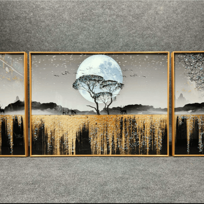 Unique Crystal Wall Painting Style 11-(H: 24 | L: 16 ) x 2 ~ H: 24 | L: 32 Inch