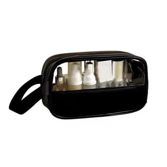 Allure Small Toiletry Bag - Black-Black