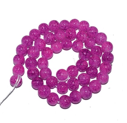 Mix Round Painted Glass Beads For Jewelry Making , (10 MM) ,BWGB-243-1 String in 50 Pieces / 10 MM