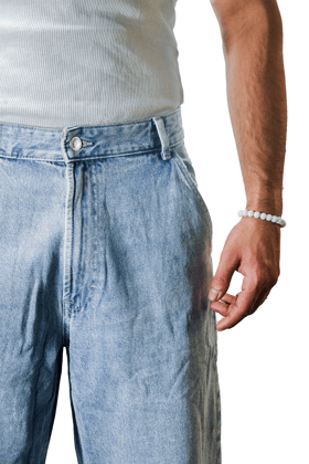 Light Blue Straight Fit Jeans-30