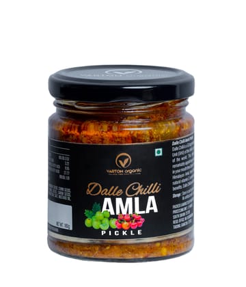 Vartoh Organic Dalle Chilli Amla Pickle, 180 gm