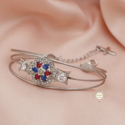 Sparkling Treasure Floral Adjustable Bracelet
