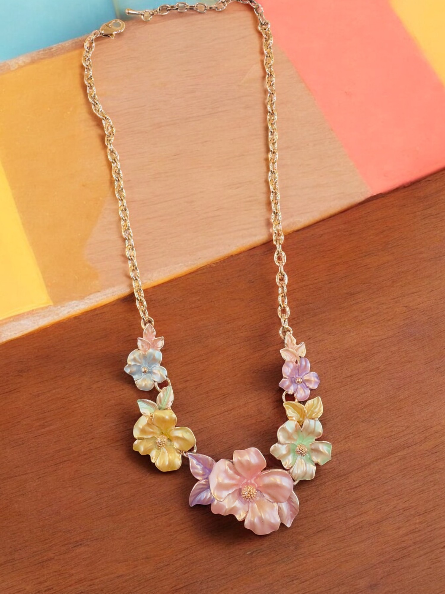 Rainbow Necklace - Floral Fusion By Amit Chauhan And Sons