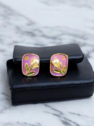 Blooming Studs - Floral Fusion By Amit Chauhan And Sons