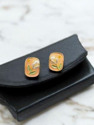 Blooming Studs - Floral Fusion By Amit Chauhan And Sons