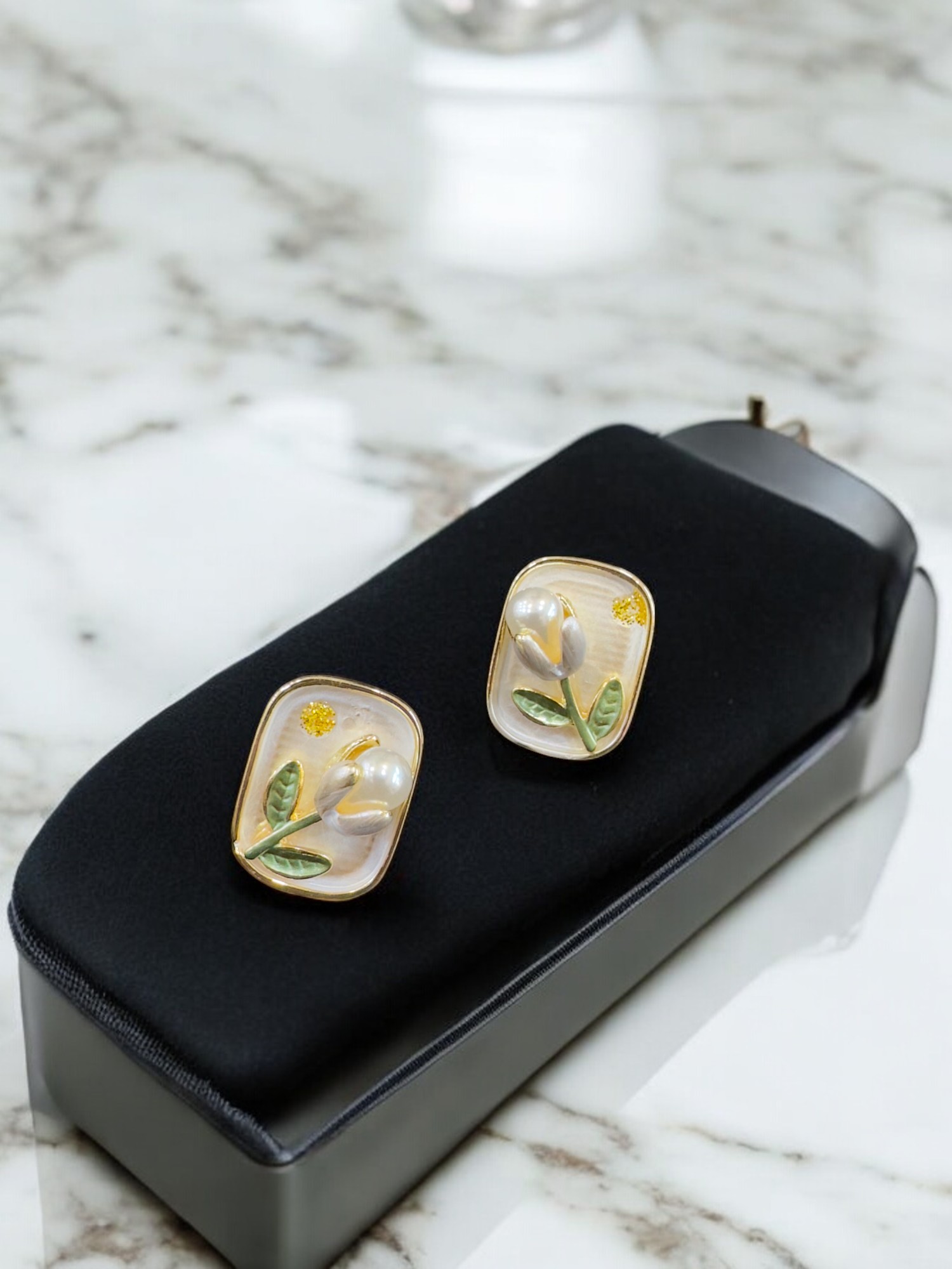 Blooming Studs - Floral Fusion By Amit Chauhan And Sons