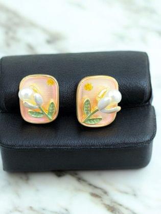 Blooming Studs - Floral Fusion By Amit Chauhan And Sons