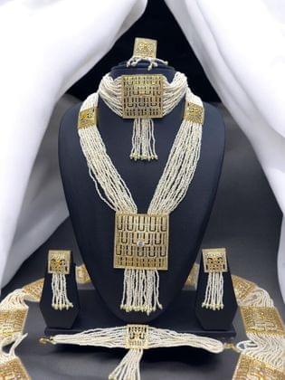 Belt Set With CZ Stones and Pearls - Signature Collection By Amit Chauhan And Sons