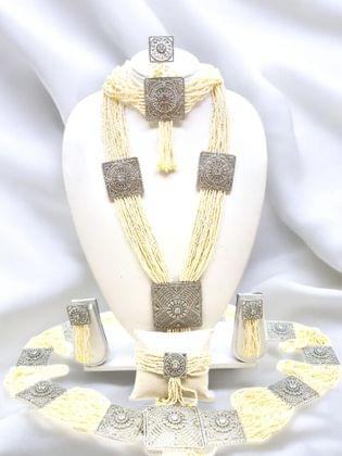 Belt Set With CZ Stones and Pearls - Signature Collection By Amit Chauhan And Sons