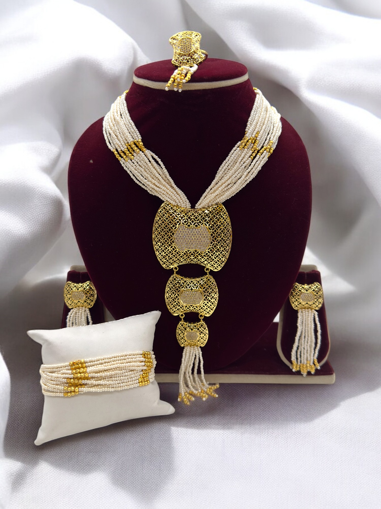 Pearl Oasis Necklace Set - Signature Collection By Amit Chauhan And Sons