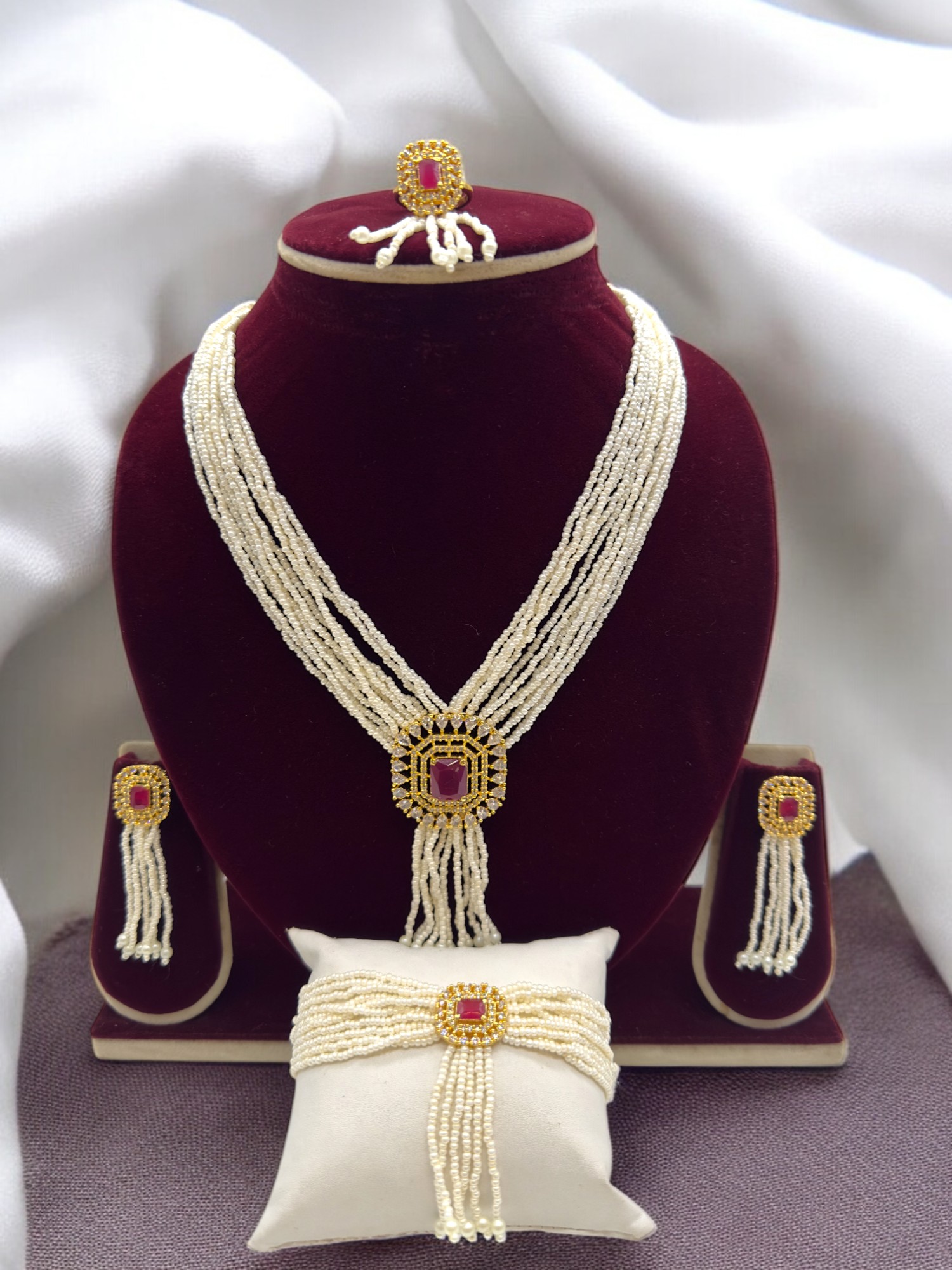 Pearl Oasis Necklace Set - Signature Collection By Amit Chauhan And Sons