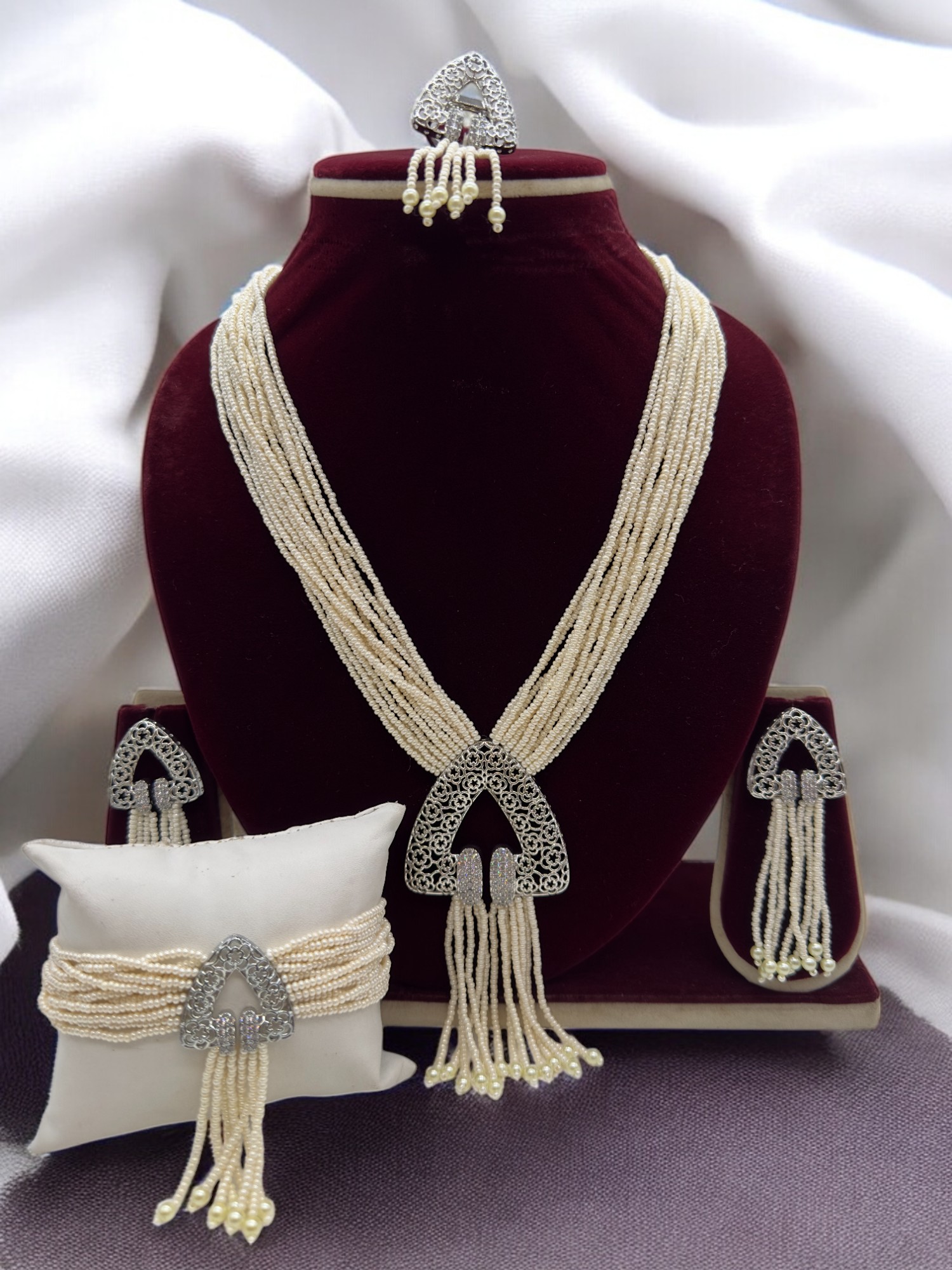 Pearl Oasis Necklace Set - Signature Collection By Amit Chauhan And Sons