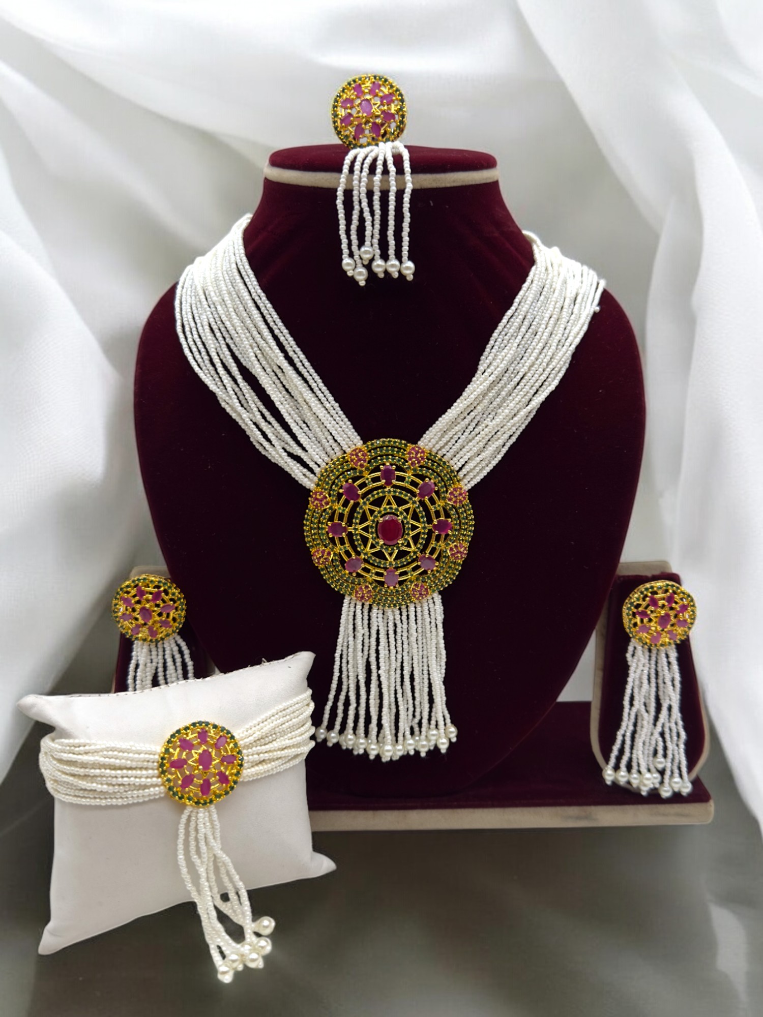 Pearl Oasis Necklace Set - Signature Collection By Amit Chauhan And Sons