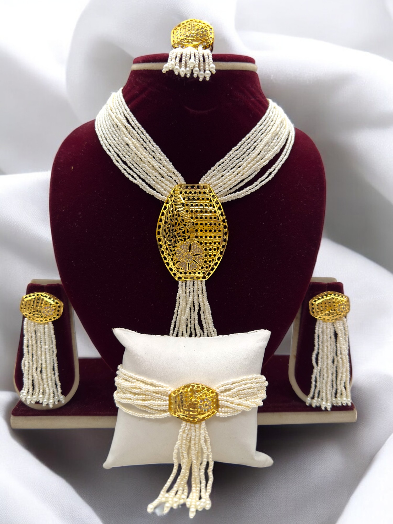 Pearl Oasis Necklace Set - Signature Collection By Amit Chauhan And Sons