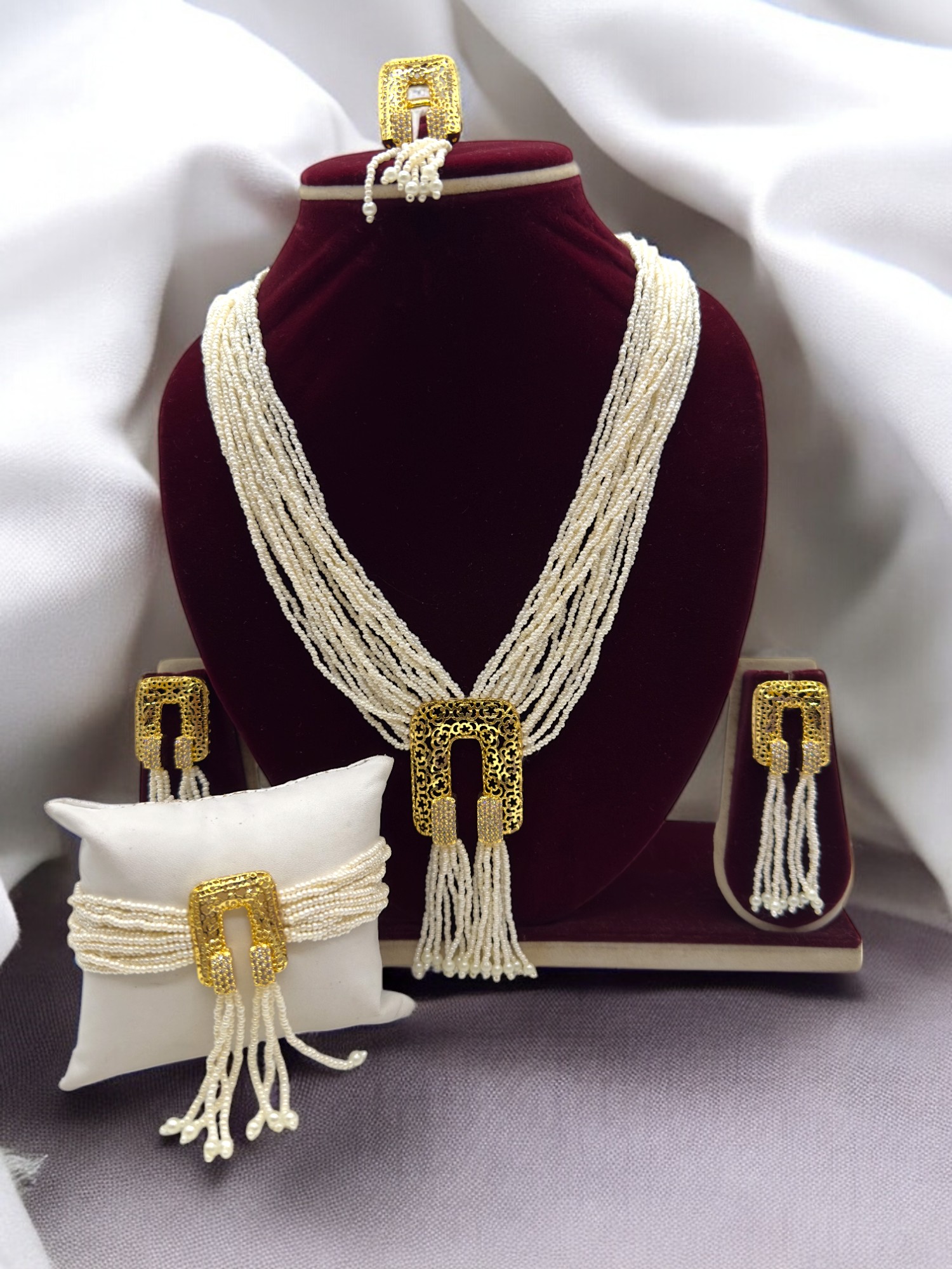 Pearl Oasis Necklace Set - Signature Collection By Amit Chauhan And Sons