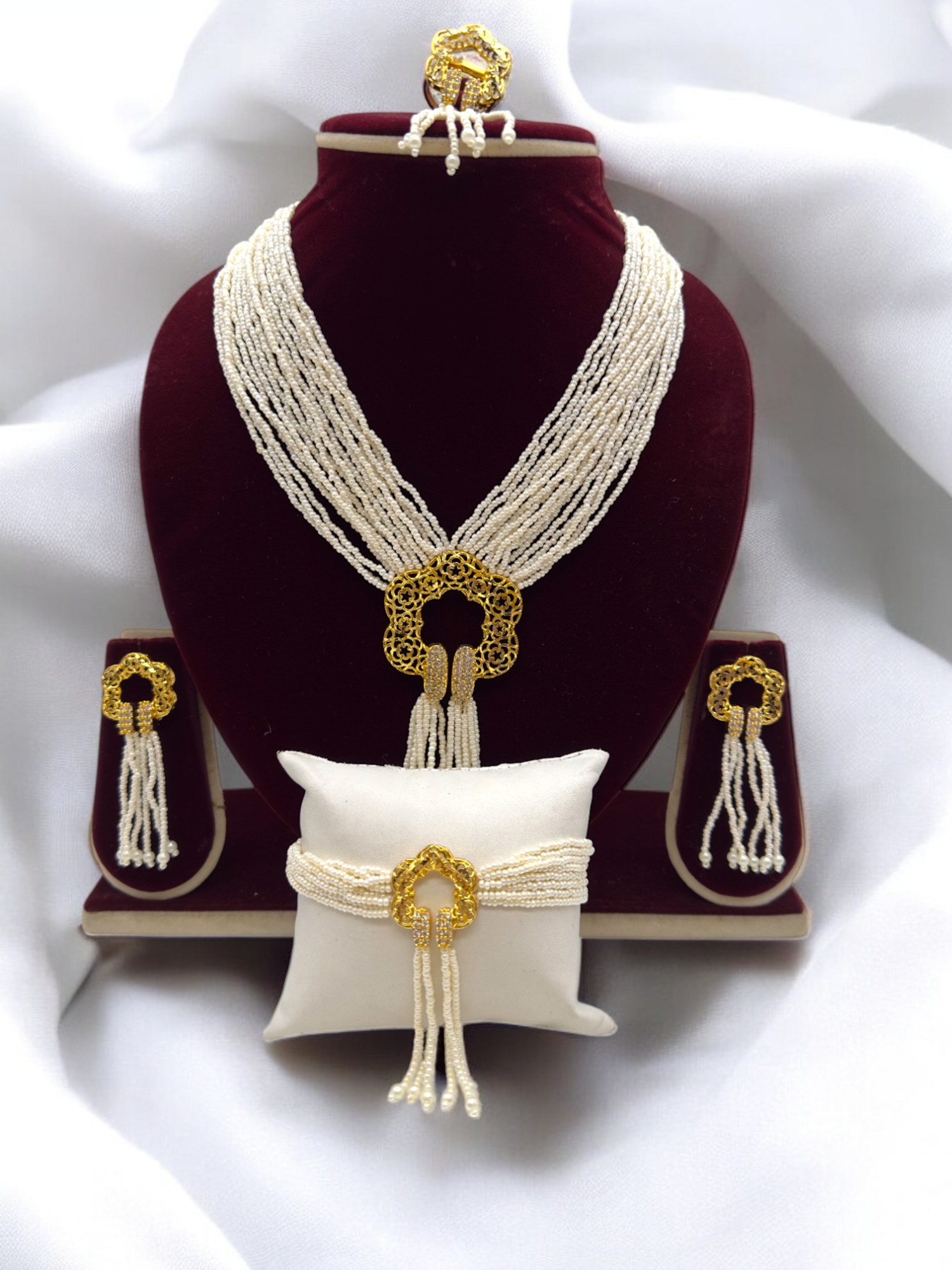 Pearl Oasis Necklace Set - Signature Collection By Amit Chauhan And Sons