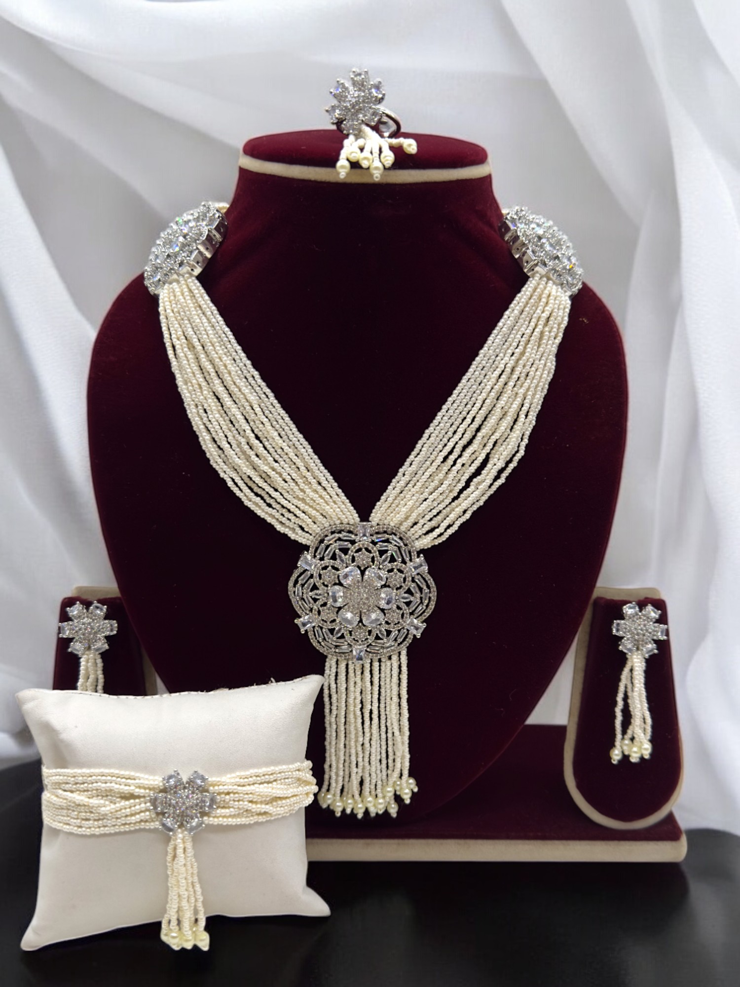 Pearl Oasis Necklace Set - Signature Collection By Amit Chauhan And Sons