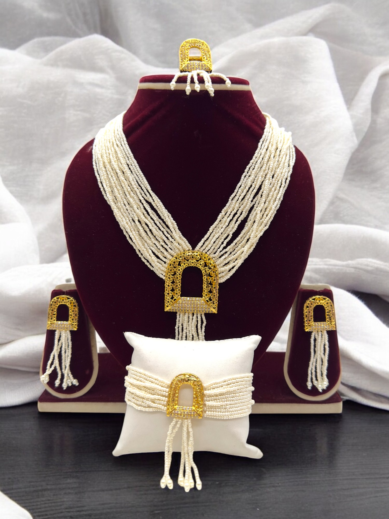 Pearl Oasis Necklace Set - Signature Collection By Amit Chauhan And Sons