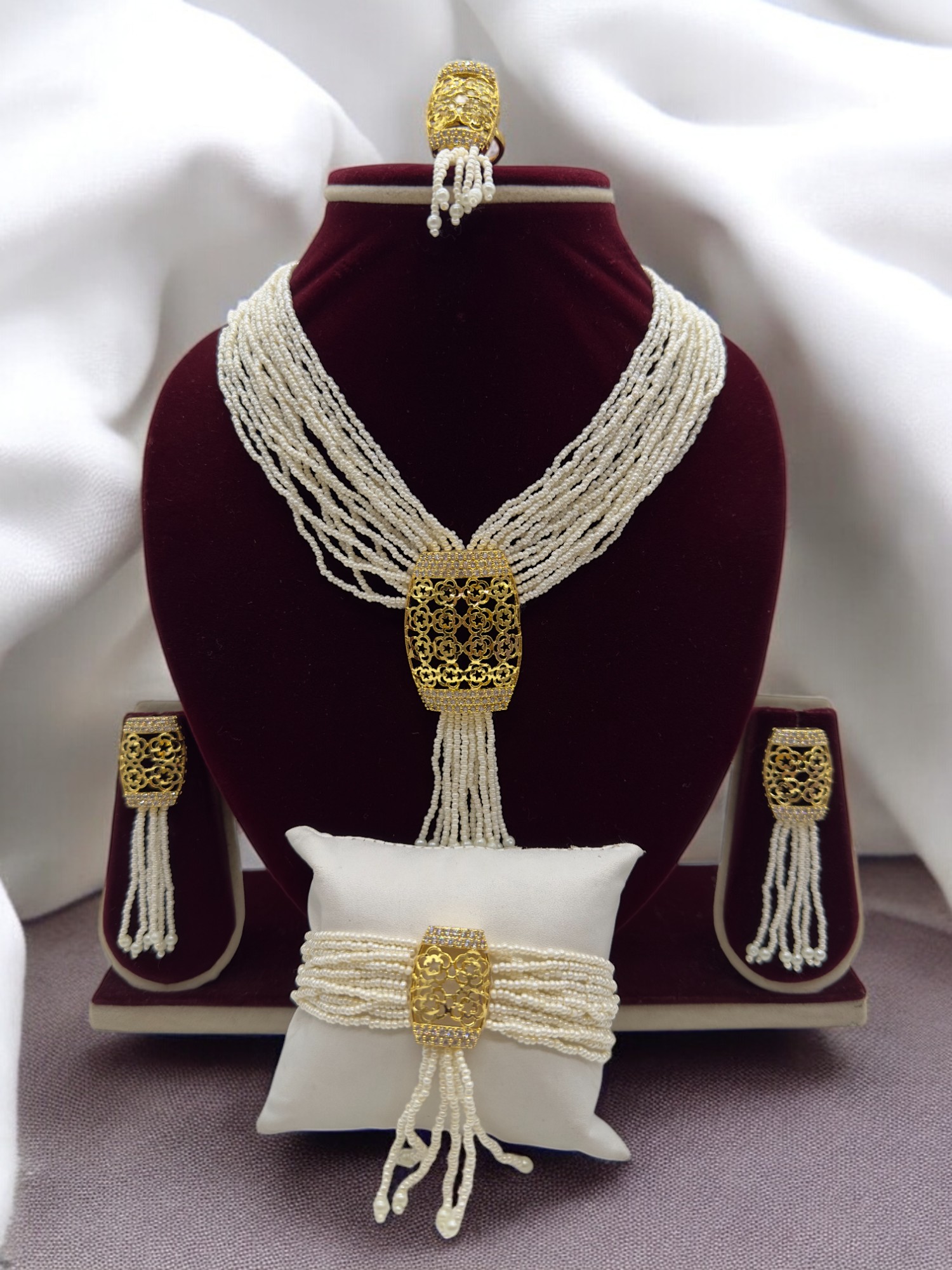 Pearl Oasis Necklace Set - Signature Collection By Amit Chauhan And Sons