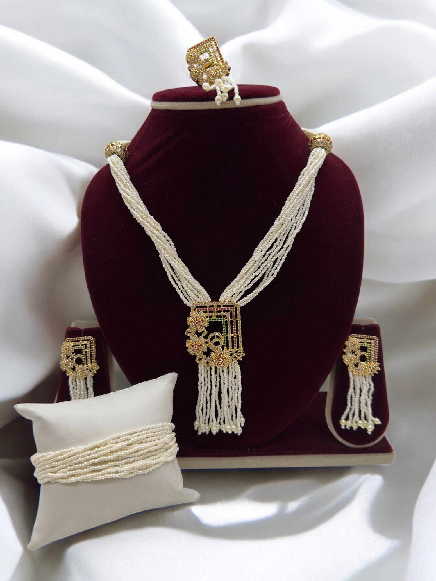 Pearl Oasis Necklace Set - Signature Collection By Amit Chauhan And Sons