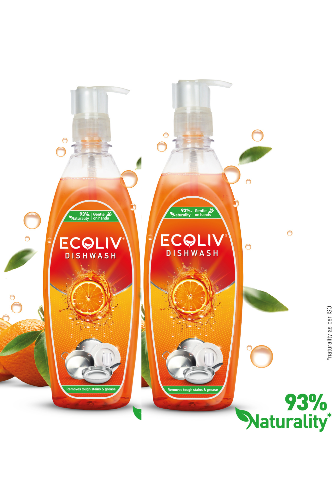 Ecoliv Dishwash Liquid 500 ml Bottle(Pack of 2)