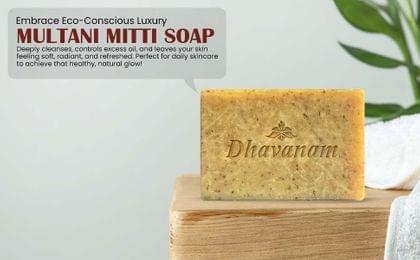For Oily Skin - Dhavanam Multani mitti  soap - pack of 3